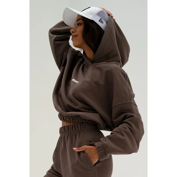 Mosquito Dámska tepláková mikina s kapucňou Icon Savannah Tan hnedá, 51184860