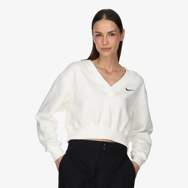 Nike W NSW PHNX FLC CROP VNECK XS 51201475