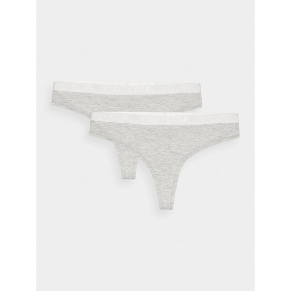 Womens Underwear Panties 4F (2 Pack) - Grey 51207366