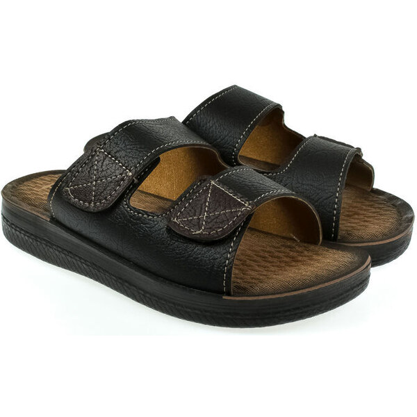 JOHN-C Pánske čierne šľapky MATEJ 51218101