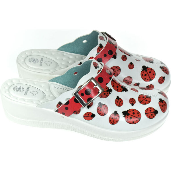 JOHN-C Dámske biele klinové šľapky LIENKA 3 51218109