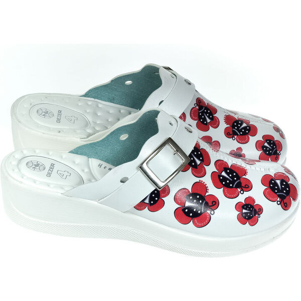 JOHN-C Dámske biele klinové šľapky LIENKA 51218108