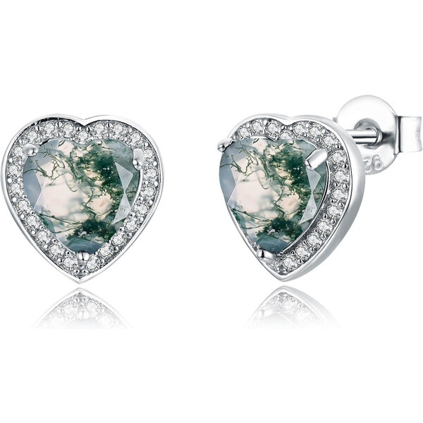 Olivie Strieborné náušnice MACHOVÝ ACHÁT 8539 51222439