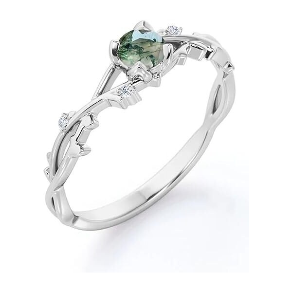 Royal Exklusive Royal Fashion strieborný prsteň Machový achát DR21965R 54110573