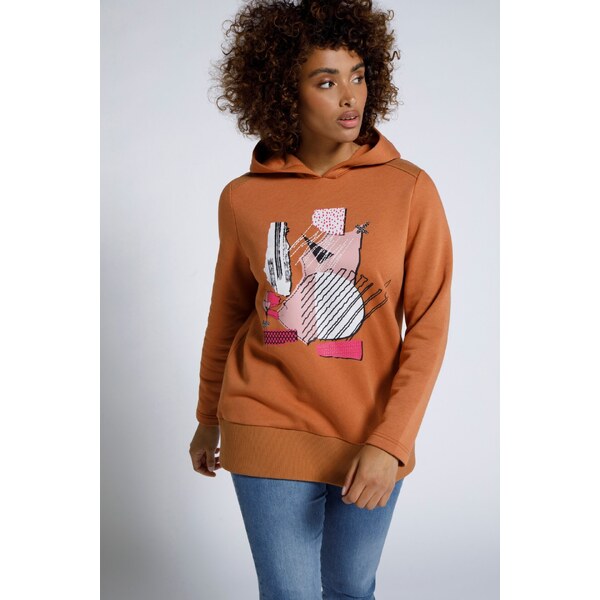 (veľ. 44 a 48) Zateplená mikina s kapucňou tehlová 62789528