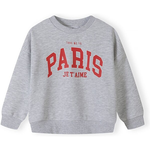 MINOTI Mikina sivá / krvavo červená 54342926