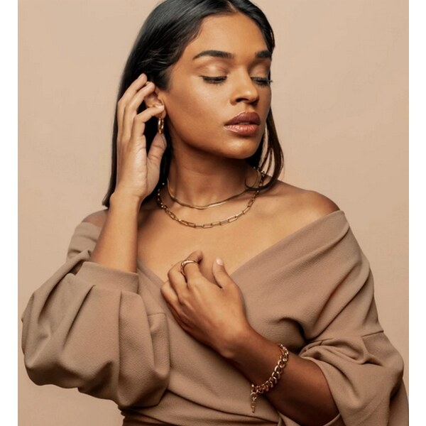 SWAROVSKI Elements Swarovski e. zlatá retiazka z chirurgickej ocele 51255930