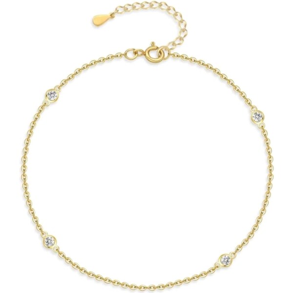 SWAROVSKI Elements Swarovski e. oceľová retiazka na nohu Panache, 51255927