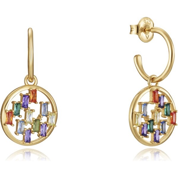 Viceroy Štýlové pozlátené prstene s príveskami 2v1 Elegant 15114E100 66589512