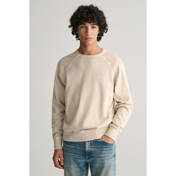 MIKINA GANT SUNFADED C-NECK SWEAT SILKY BEIGE 49844710