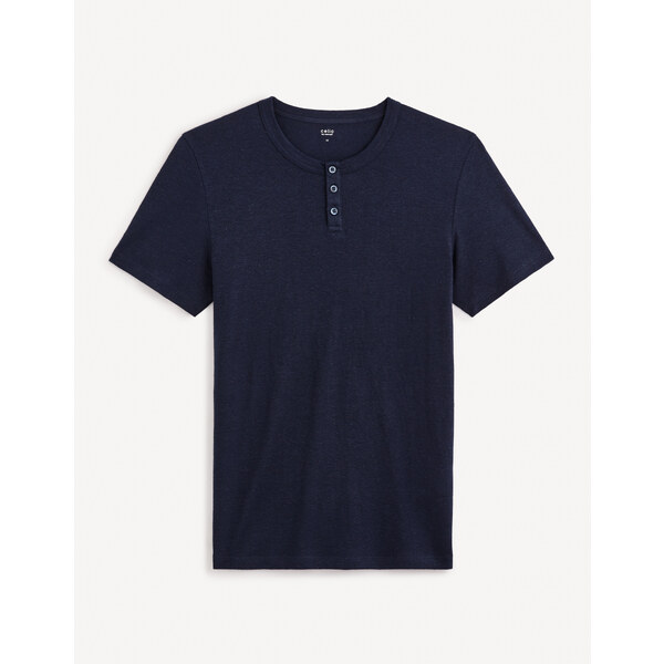 Čierne pánske tričko s gombíkmi Celio Geliney 51436770