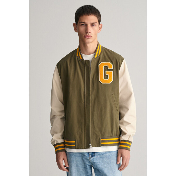 BUNDA GANT LIGHT VARSITY JACKET SOFT OAT 50828379