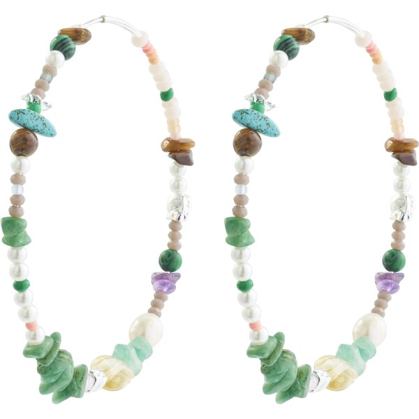 Pilgrim Náušnice Force nefritová / púdrová / strieborná / perlovo 54287896