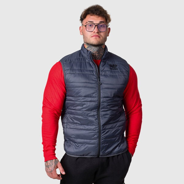 Pánska vesta Iron Aesthetics Bodywarmer, tmavosivá 51302159
