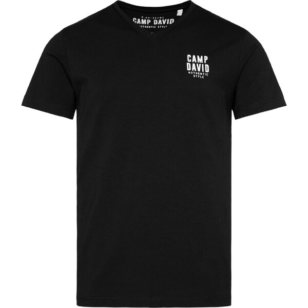 CAMP DAVID Tričko čierna / biela 57942204