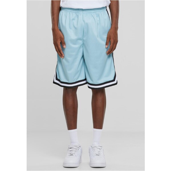 Urban Classics Mens Stripes Mesh Shorts - Ocean Blue/Black/White 50831599