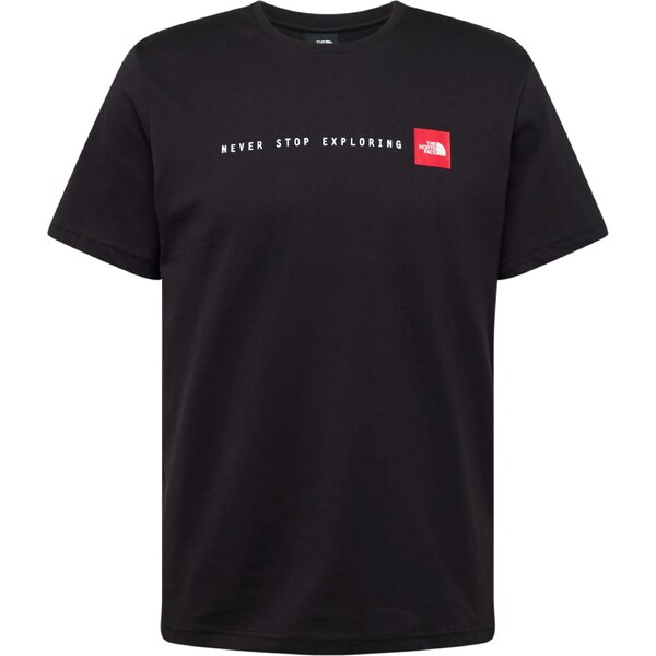 THE NORTH FACE Tričko Never Stop Exploring červená / čierna / biela 52704401