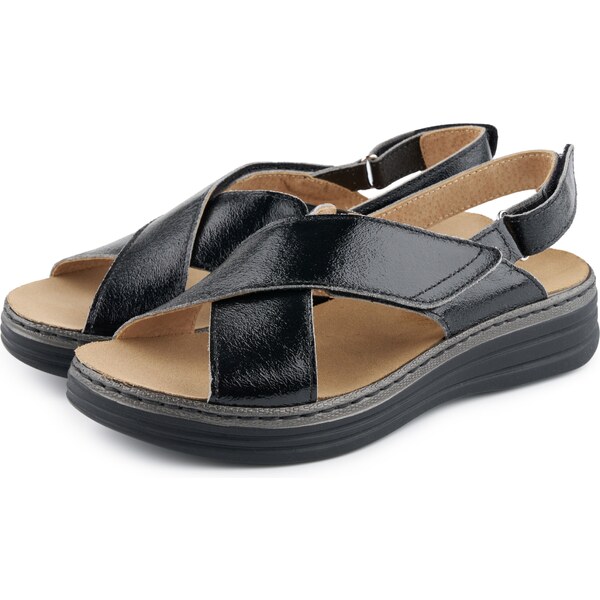 Vlnka Dámske kožené sandále Darina čierna veľkosti obuvi - dospelí 36 52495854