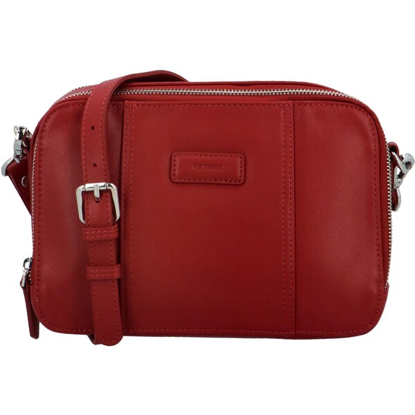 Dámska kožená crossbody kabelka červená - Katana Kimmy červená 51421489