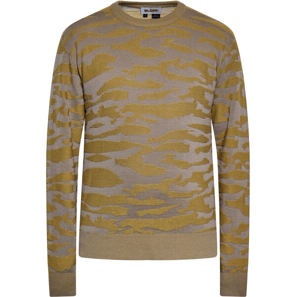 Sloan Sveter sivá melírovaná / olivová 65792031