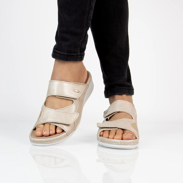 Dámske kožené béžové šľapky BATZ TRUDI 51417495