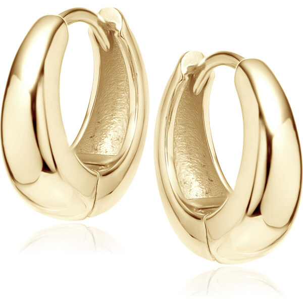 Olivie Strieborné 12mm náušnice GOLD 8554 51432607