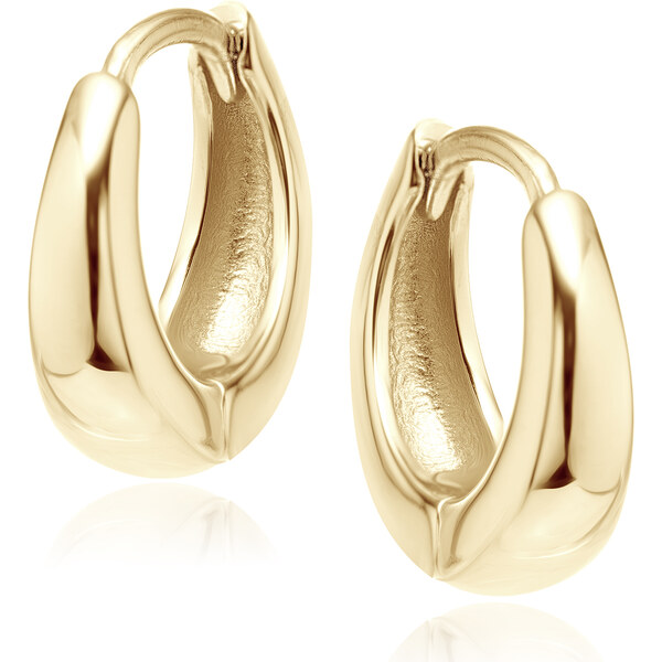 Olivie Strieborné 14mm náušnice GOLD 8556 51432609