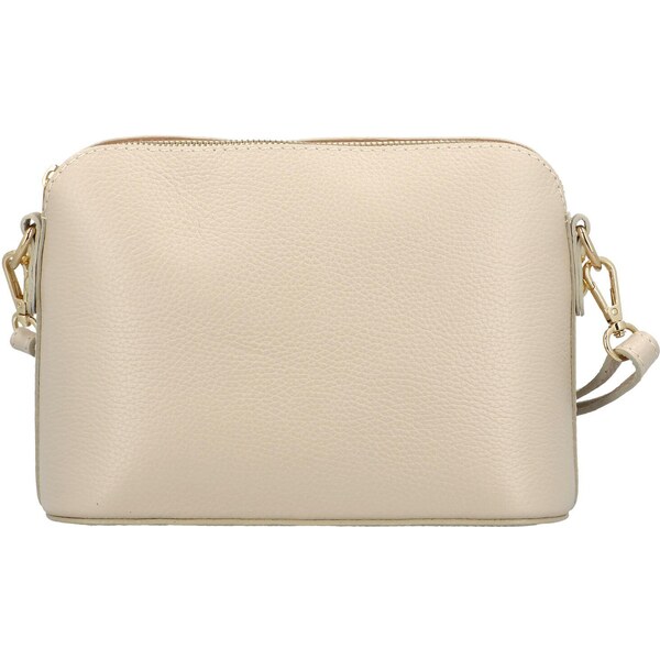 Delami Vera Pelle Dámska kožená crossbody kabelka béžová - Delami 51498054