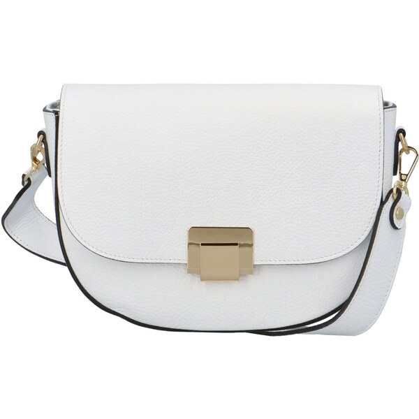 Delami Vera Pelle Dámska kožená crossbody kabelka biela - Delami 51498055