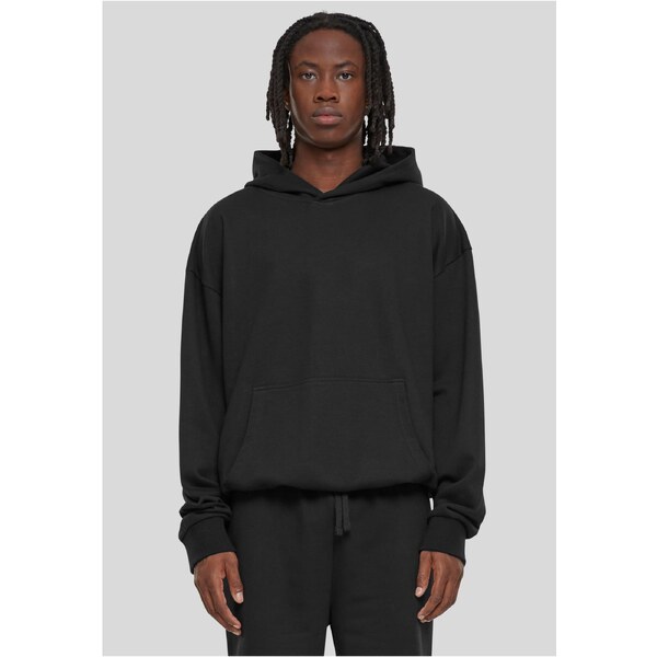 Urban Classics Mens Light Terry Hoody Sweatshirt - Black 51450453