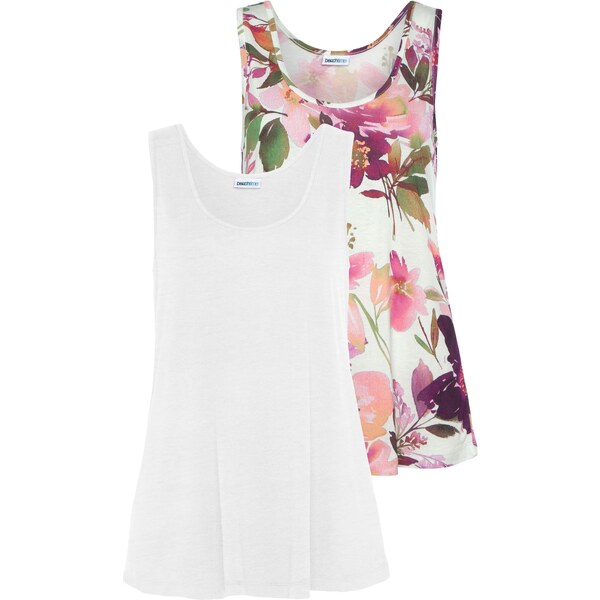 BEACH TIME Top zmiešané farby / biela 64293416