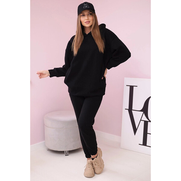 Kesi Dámska tepláková súprava s kapucňou Paris čierna, Farba čierna 32083661