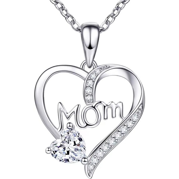 MAJYA Strieborný prívesok srdca MOMMY 11009 64581877