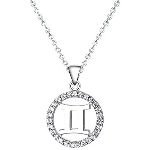 MAJYA Strieborný prívesok s retiazkou GEMINI 10874 64581880