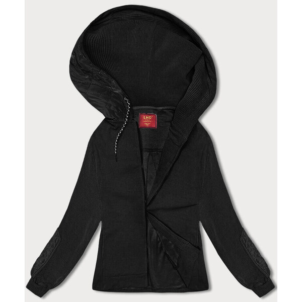 LHD Čierna dámska rebrovaná mikina (AMG-311) 49768439