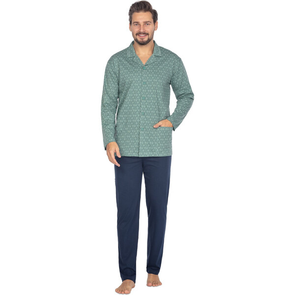 Regina 463 long/r 2XL-3XL L24 pánske pyžamo bez zipsu 65966311