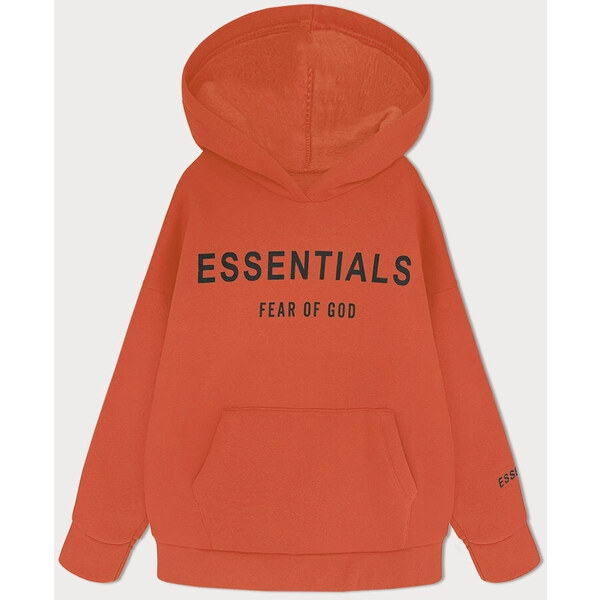 MADE IN ITALY Silnejšia oranžová dámska mikina klokanka (22936) 51477173