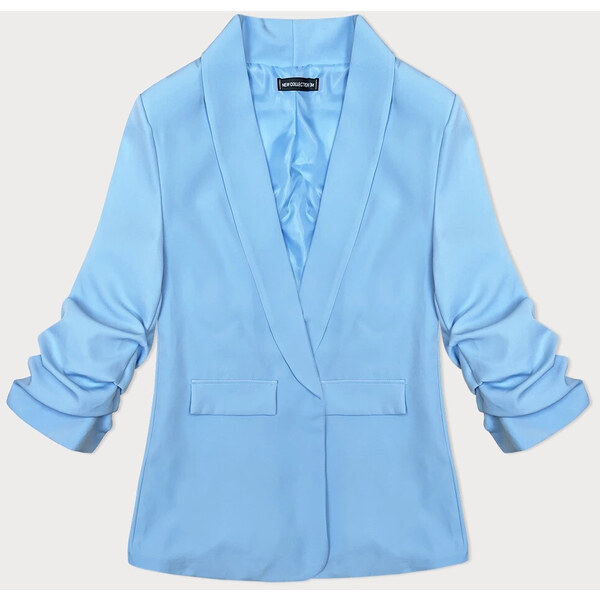 MADE IN ITALY Svetlomodré tenké sako s nariasenými rukávmi (22-356) 51477353