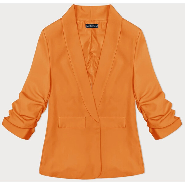 MADE IN ITALY Tenká oranžová bunda s volánovými rukávmi (22-356) 51477354