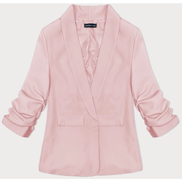 MADE IN ITALY Tenká bunda v špinavej ružovej farbe s volánovými 66083406