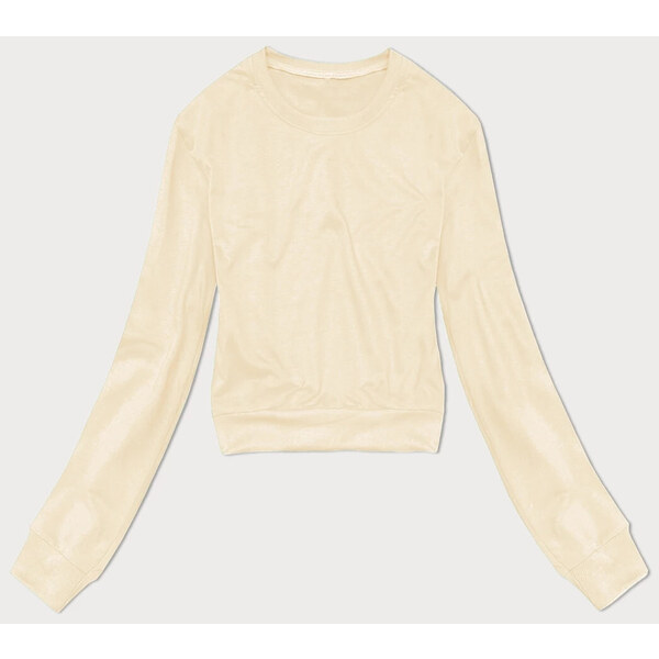 J.STYLE Dámska tenká krátka mikina v ecru farbe (8B938-67+132) 58204316