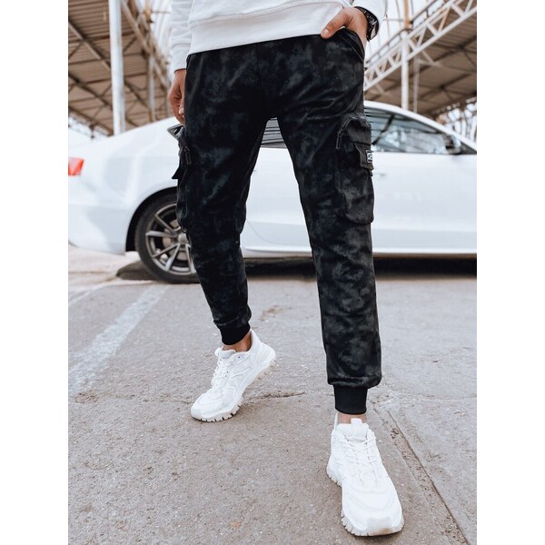 Dstreet Kapsáčové čierne nohavice v maskáčovom prevedení 51499627