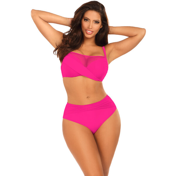 Dámske dvojdielne plavky Fashion 32 S1002N3-2 neon. ružová - Self 51500985