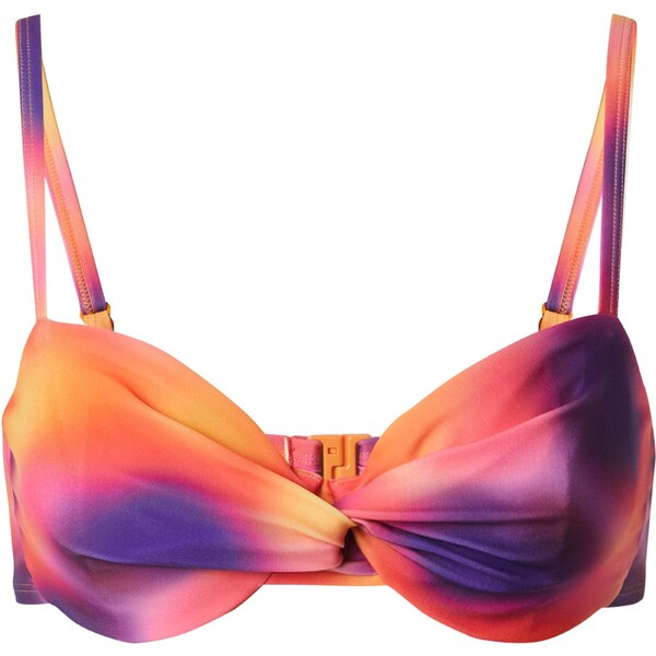 Hunkemöller Bikinový top Sunset žltá / tmavofialová / oranžová 54335505