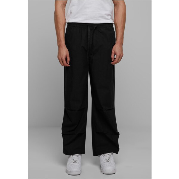 Urban Classics Mens wide poplin trousers - black 51510208