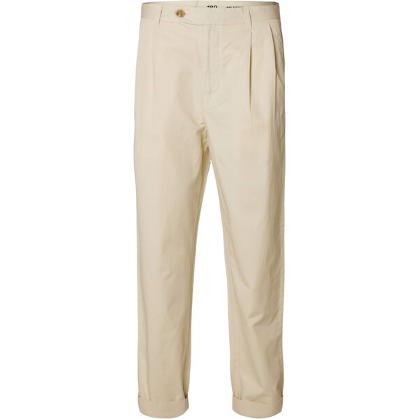 SELECTED Plisované nohavice ADAM béžová 54326908