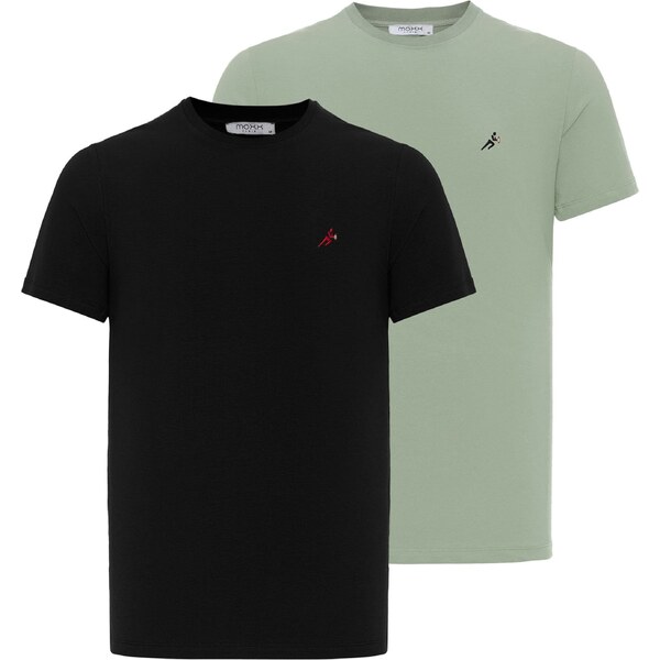 Moxx Paris Tričko zelená / červená / čierna 54347298