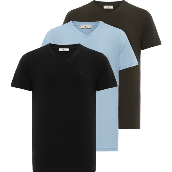 Daniel Hills Tričko svetlomodrá / kaki / čierna 54347912