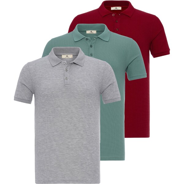 Daniel Hills Tričko svetlosivá / smaragdová / rubínová 54347828