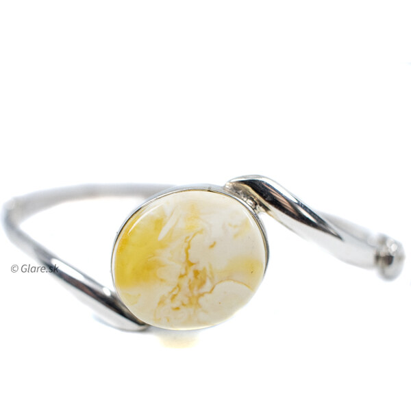 Glare Strieborný jantárový náramok 13 51007830